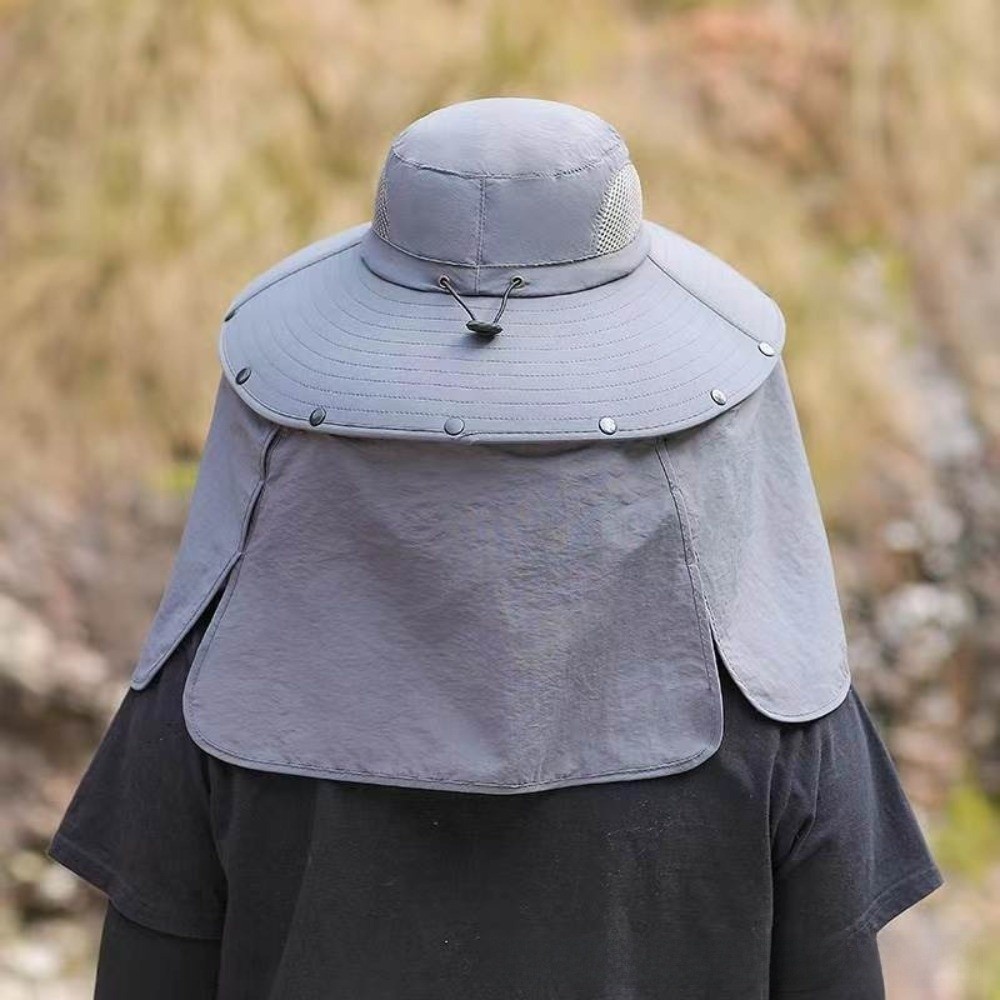 Bucket Hat Cotton - 탈부착 가능한 천 소재 남성용 햇빛