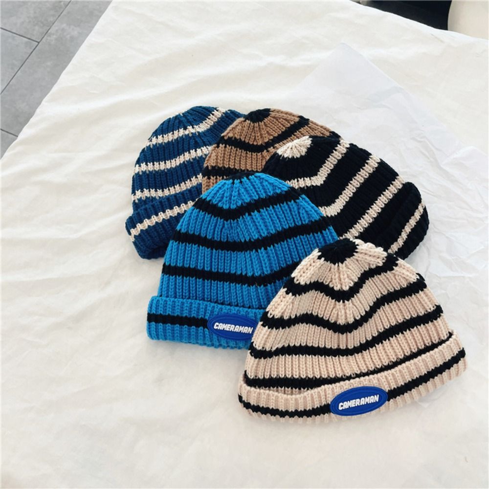패션 따뜻한 어린이 모자 통기성 편안한 줄무늬 니트 모 - Beanie Cuffed Knit 리뷰 및 가격