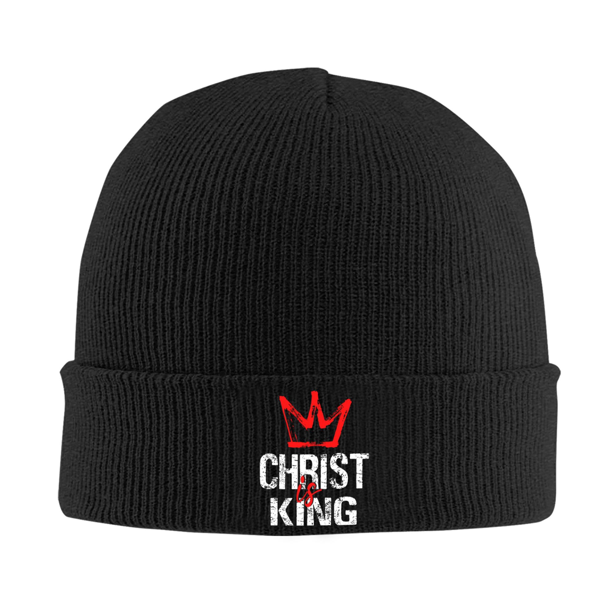 남녀 공용 골지 니트 커프 비니 예수는 왕이다 기독교  - Beanie Cuffed Knit 리뷰 및 가격