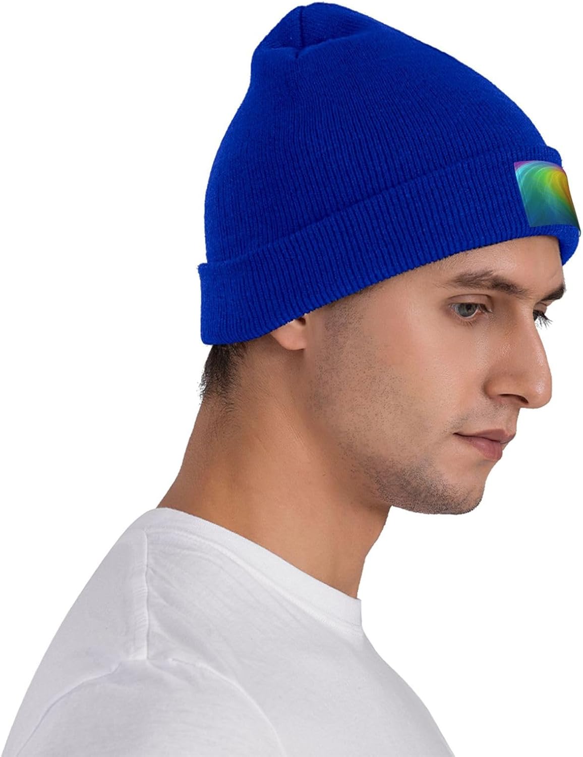남성용 비니 겨울 모자 여성용 니트 모자 무지개 오션  - Beanie Cuffed Knit 리뷰 및 가격